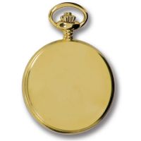 Gold Plated Polished Full Hunter 17 Jewel Mechanical Pocket Watch