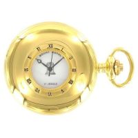 Gold Plated Masonic 17 Jewel Mechanical Half Hunter Pocket Watch