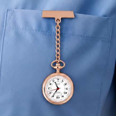 The Warwick - Rose Gold Plated Quartz Fob Watch