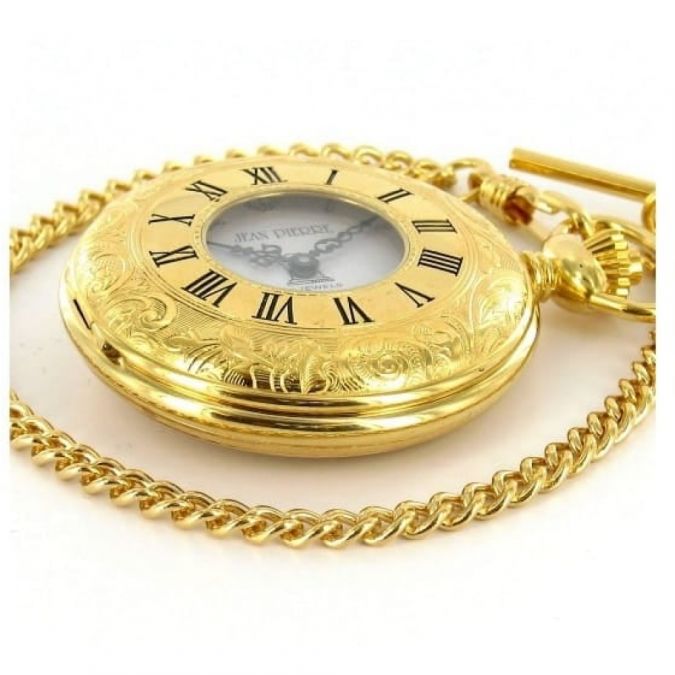 Gold Plated Masonic Half Hunter Mechanical Pocket Watch