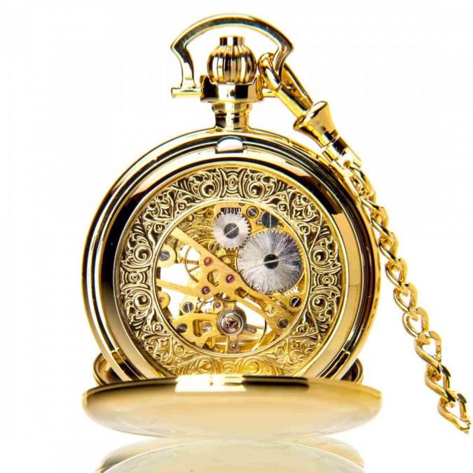 The Windsor - Gold Mechanical Double Half Hunter Pocket Watch