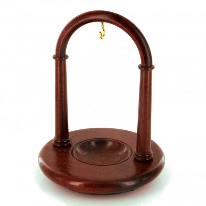 Padauk Finished Arched Pocket Watch Wood Stand
