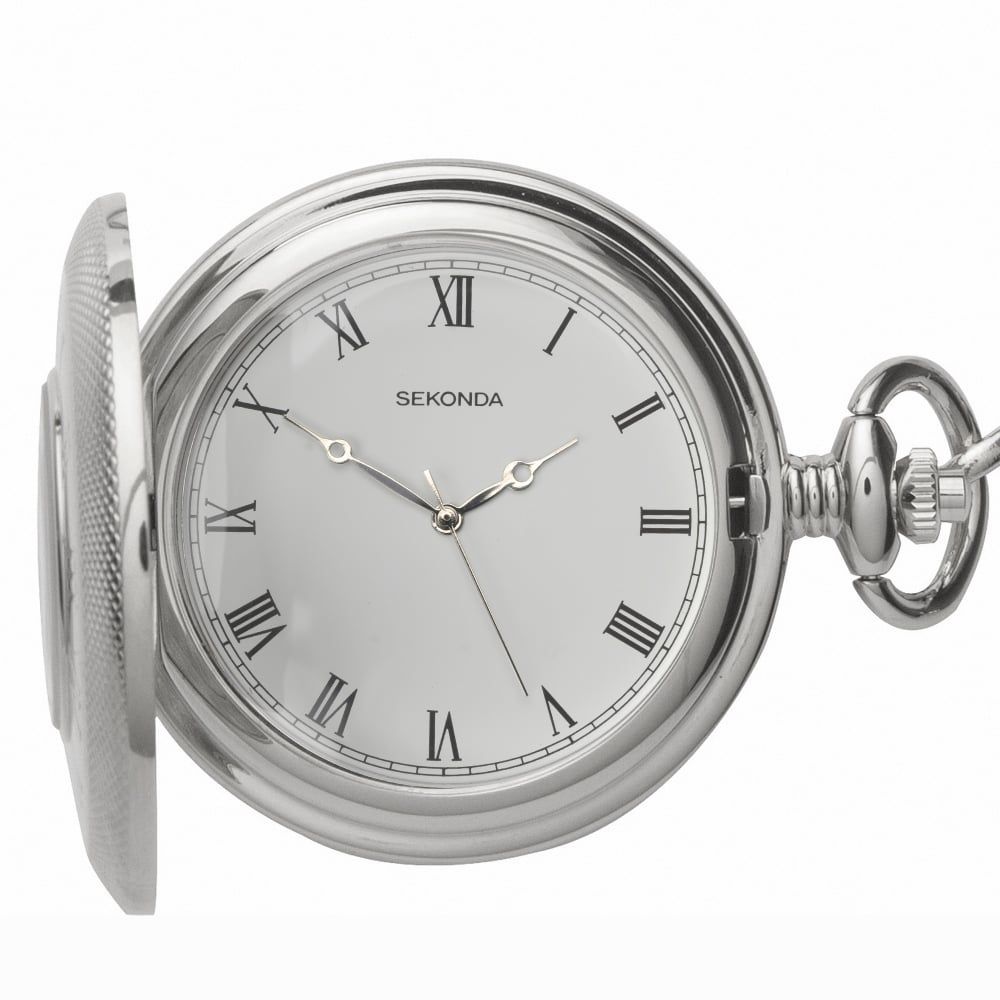 stainless steel pocket watch