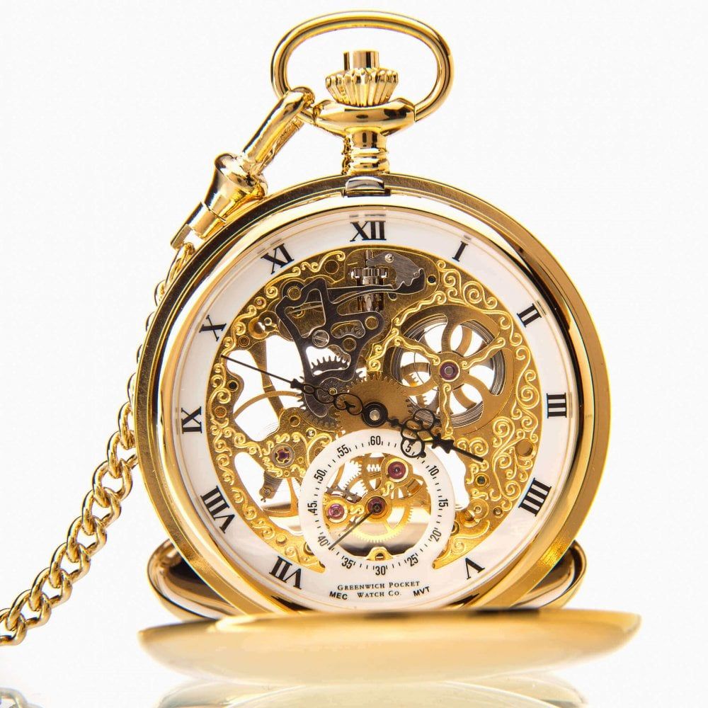 gold mechanical watch