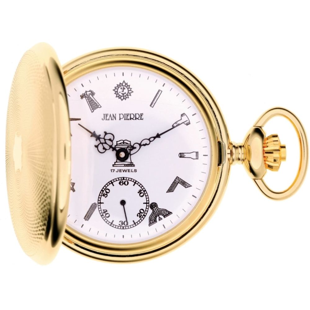 Jean Pierre Of Switzerland Mechanical Full Hunter Gold Plated Pocket