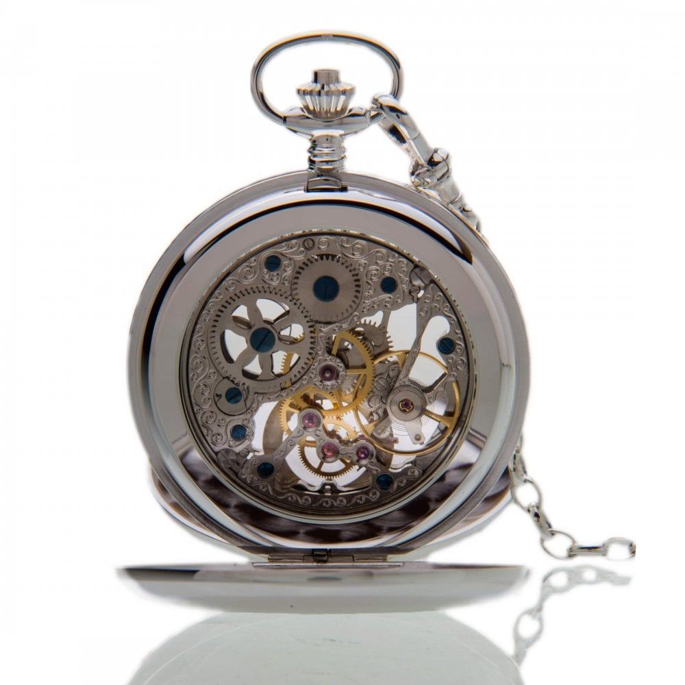 The Buckingham Sterling Silver Mechanical Pocket Watch GPW46S