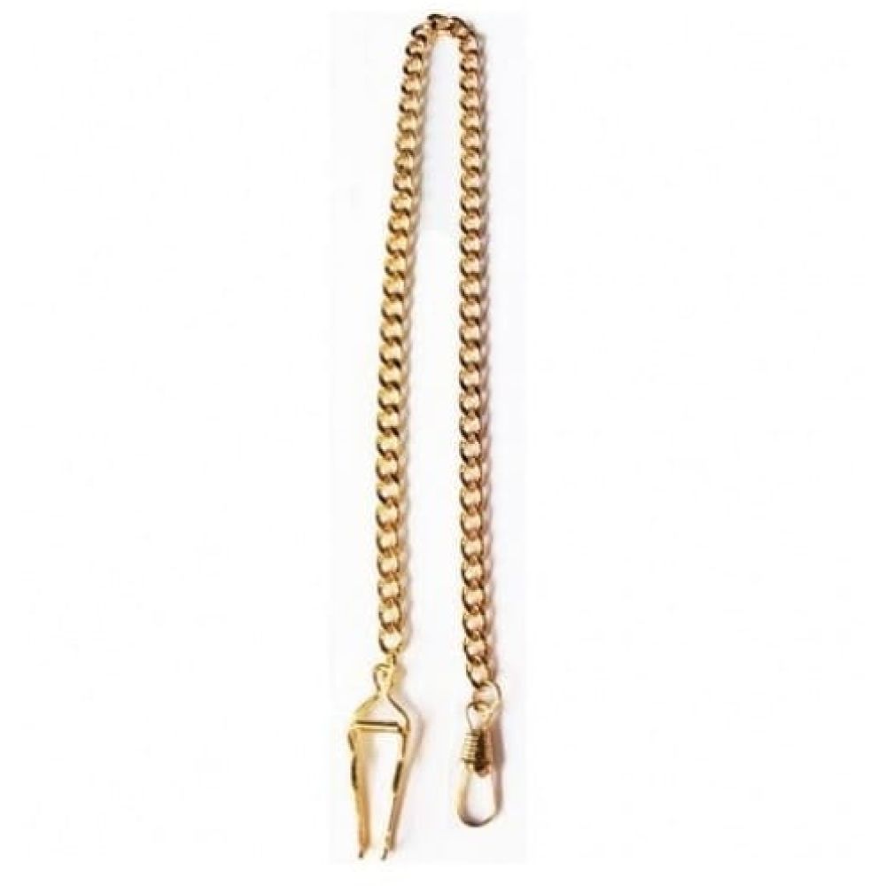 Gold Plated Belt Loop Pocket Watch Chain B/GP Pocketwatch Uk