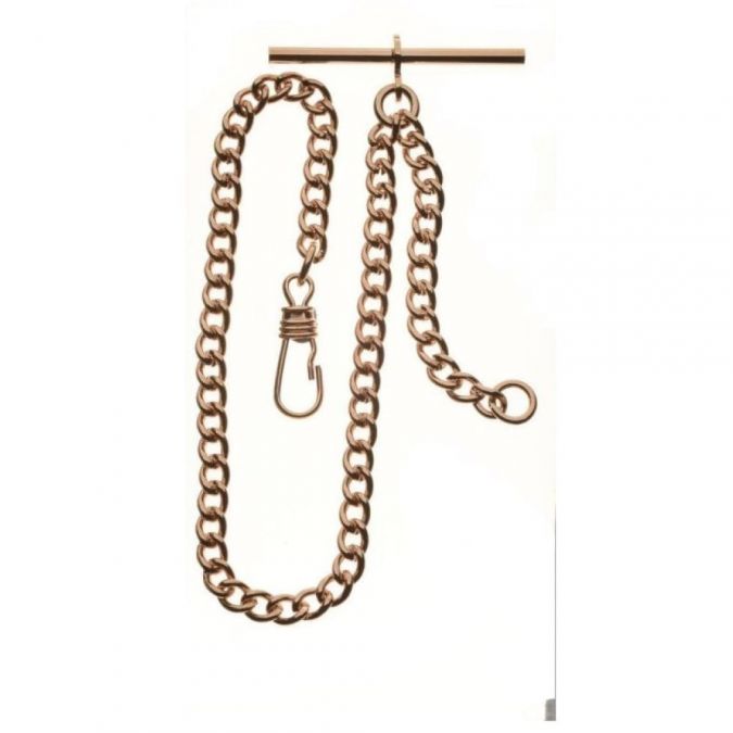 Rose Gold Plated Two Chain Bundle T-Bar & Bolt Ring
