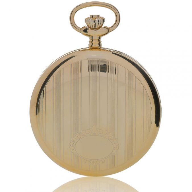 Mechanical 17 Jewel Gold Plated Double Opening Full Hunter