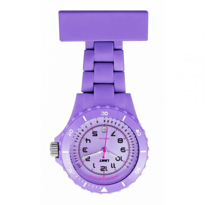 Purple Resin Nurse Fob Watch