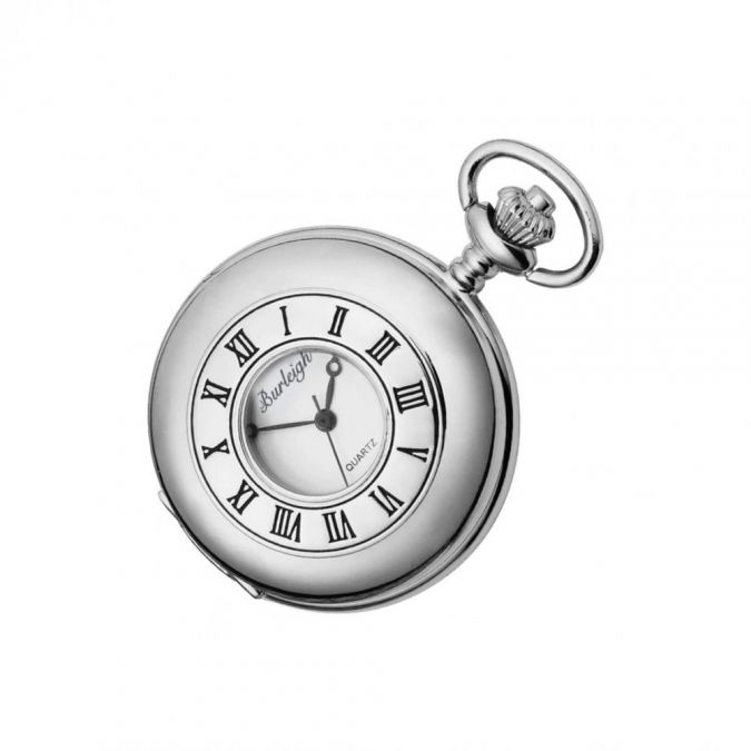 Chrome Half Hunter Pocket Watch