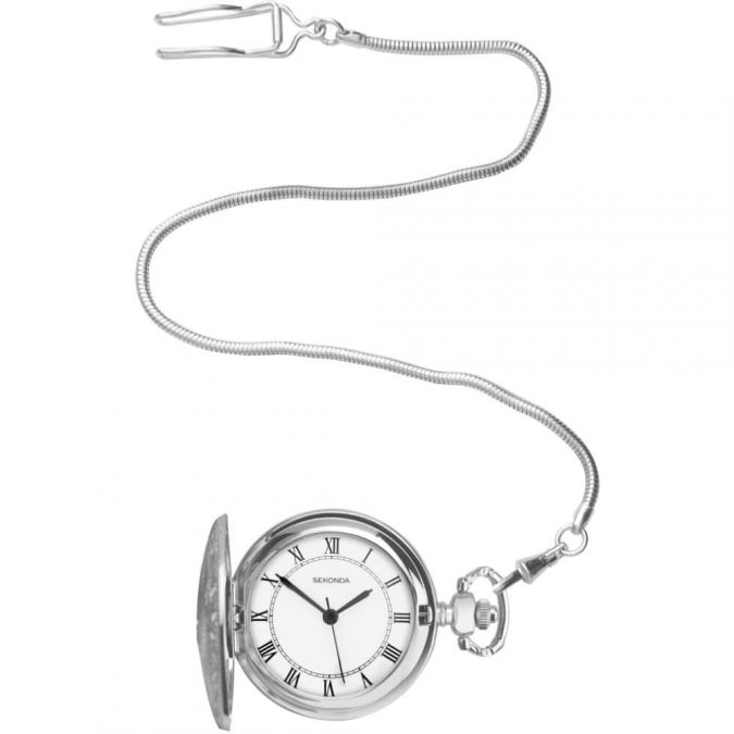 Gents Chrome-plated Full Hunter Pocket Watch
