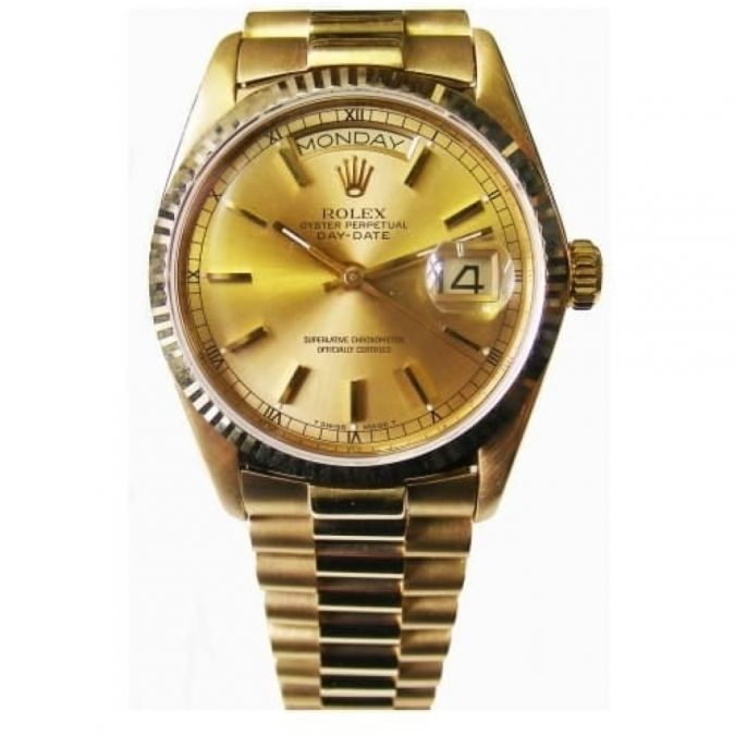 Gents Pre Owned 18ct President Link Watch