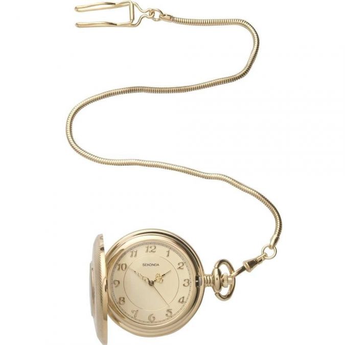 Gents Gold-plated Half Hunter Pocket Watch