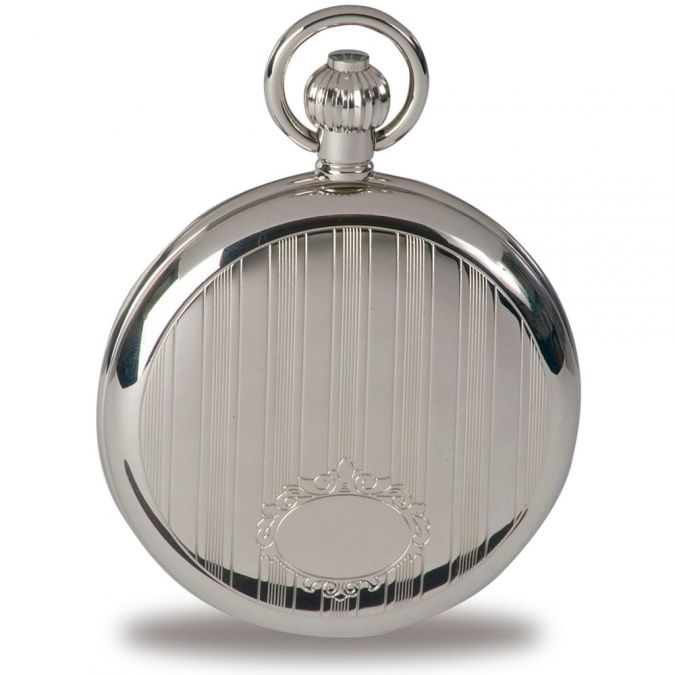 Full Hunter Quartz Pocket Watch With Date Window