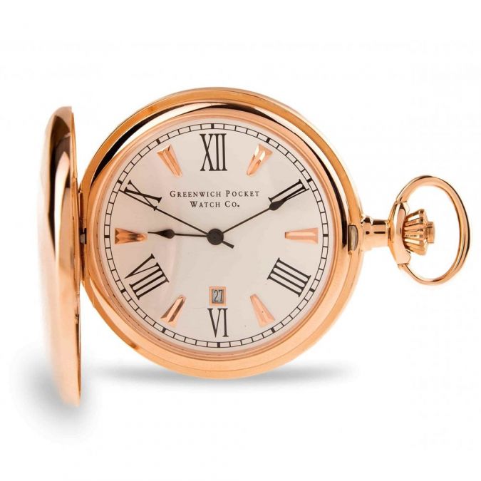 The Blenheim - Rose Gold Quartz Full Hunter Pocket Watch