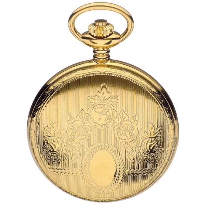 Gold Plated Quartz Full Hunter Pocket Watch