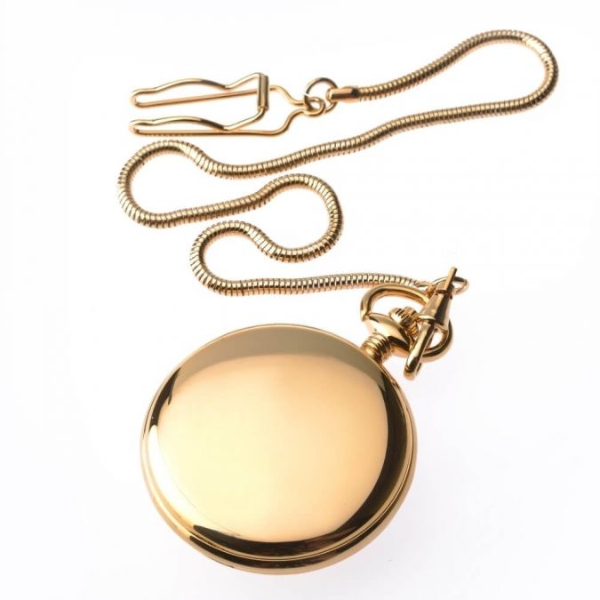 Gents Gold-plated Half Hunter Pocket Watch