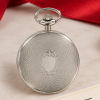 Chrome Plated Full Hunter Mechanical Pocket Watch with Chain