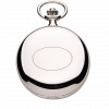 Chrome Plated Full Hunter Sunburst Dial Mechanical Pocket Watch Blue