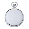 Mechanical Ice Blue Open Face Silver Pocket Watch