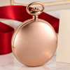 Rose Gold Plated Double Hunter Mechanical Pocket Watch Twin Lidded with Chain