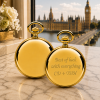 The Blenheim Plated Full Hunter Date Display Quartz Pocket Watch with Chain