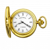 Polished Gold Plated 17 Jewel Mechanical Full Hunter Pocket Watch