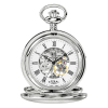 Heritage Chrome Half Double Hunter Mechanical Pocket Watch