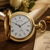 Gold Plated 17 Jewel Half Hunter Mechanical Pocket Watch
