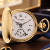 Gold Plated Masonic Half Hunter Mechanical Pocket Watch