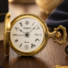 Full Hunter Gold Plated Masonic Quartz Pocket Watch