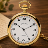 Open Face Gold Plated Quartz Pocket Watch