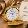 Gold Plated Double Hunter Mechanical Pocket Watch with Chain