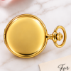 Gold Plated Half Hunter Quartz Pocket Watch