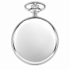 Sterling Silver Full Hunter Mechanical Pocket Watch With Chain