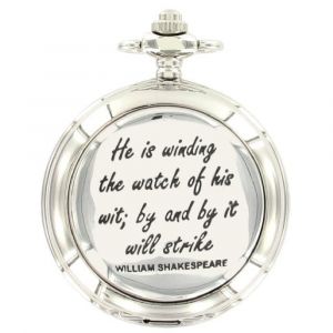 William Shakespeare Chrome Quartz Full Hunter Pocket Watch