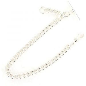 Sterling Silver 9 Inch Single Albert Pocket Watch Chain