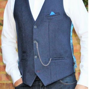 Waistcoat chain silver hot sale