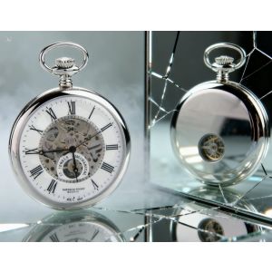 The Eltham - Chrome Mechanical Open Face Pocket Watch