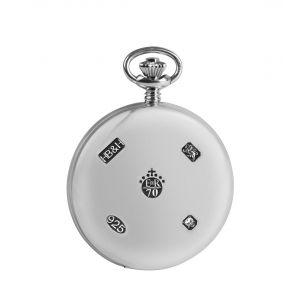 Sterling Silver Jubilee Hallmarked Skeleton Full Hunter Pocket Watch