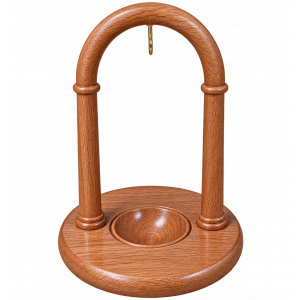 Walnut Finished Arched Pocket Watch Wood Stand