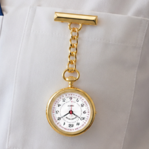 Gold Plated Open Face Quartz Fob Watch